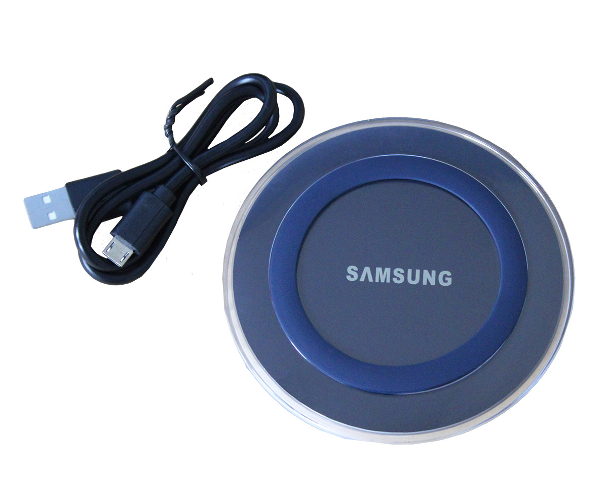 Cargador pad inal mbrico wireless charger azul a1 qi compatible